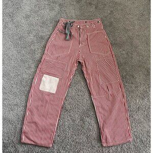 Stripped high waisted pants